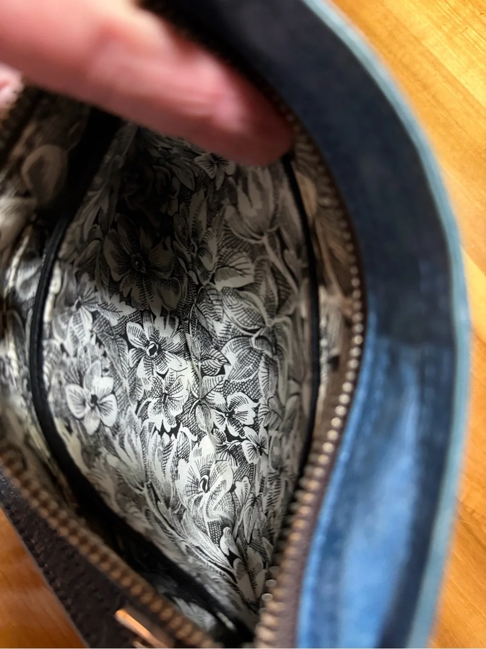 Hobo Blue Leather Crossbody Bag